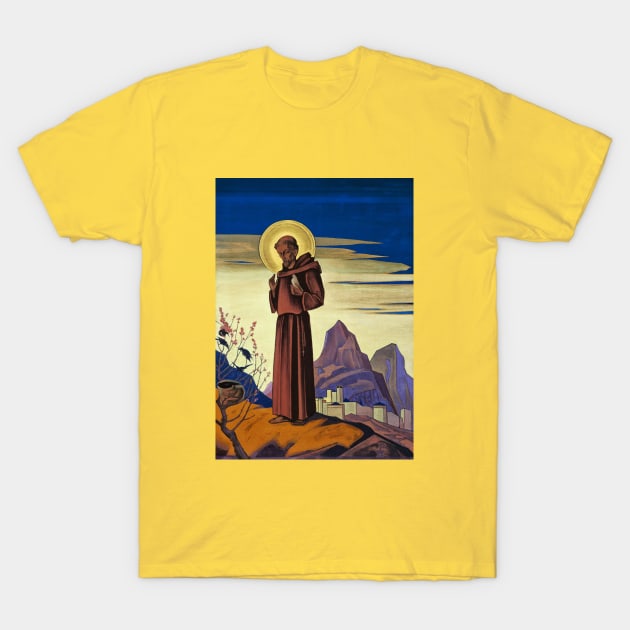 St. Francis Painting by Nicholas Roerich T-Shirt by Star Scrunch